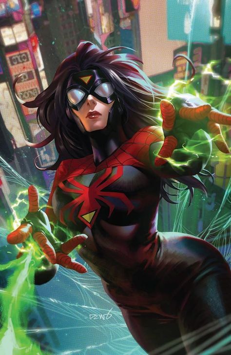 Derrick Chew, Jessica Drew, Rare Comic Books, Art Cyberpunk, Dc Comics Girls, Marvel Heroines, Marvel Artwork, Comic Book Artwork, Spider Girl