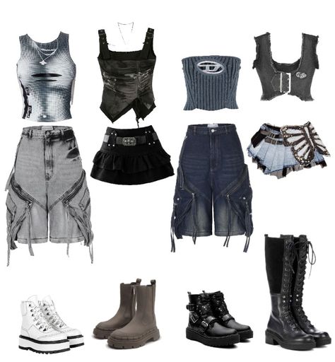 Xg Concert Outfit Ideas, Xg Concert Outfit, Ateez Concert Outfit Ideas Golden Hour, Kpop Tomboy Outfits, Dark Concert Outfit, Ateez Outfits Concert, Kpop Outfits 4 Members, Ateez Concert Outfit Ideas, Stray Kids Concert Outfit