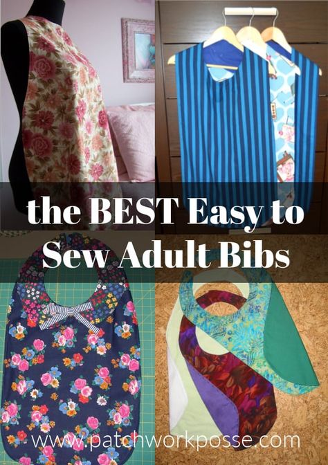 The Best Adult Bib Sewing Patterns Dignity Scarf Pattern Free, Sewing For Elderly, Adult Bib Pattern Free Sewing Projects, Adult Bandana Bibs Pattern Free Printable, Adult Bibs Pattern Free Printable, Diy Adult Bibs Pattern, Bibs For Adults, Adult Bibs How To Make, Bib For Adults Pattern