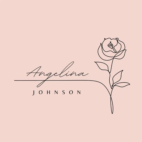 Logo Name Ideas, Rose Logo Design, Logo Design Flower, Line Art Rose, Logo Doce, Feminine Logo Inspiration, Candle Logo Design, Flower Minimalist, Jewelry Logo Design