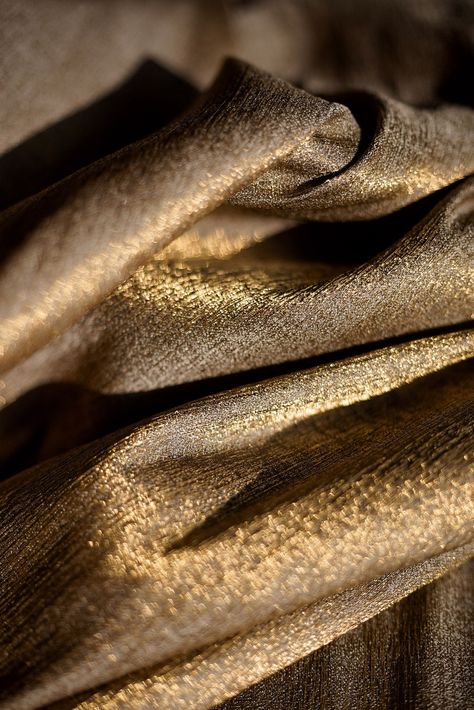 Gold Yarn, Luxury Textiles, Fabric Photography, Mood Images, Principles Of Design, Fabric Textures, Touch Of Gold, Strong Colors, Aesthetic Images