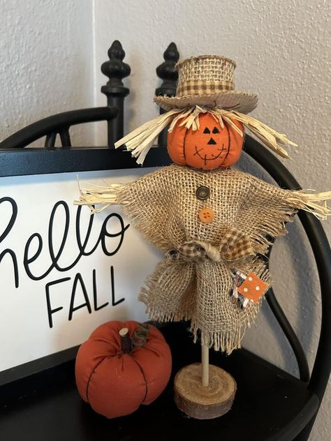 Pumpkin Head Scarecrow, Scare Crow, Fall Crafting, Fake Pumpkins, Fall Accents, Primitive Fall, Crafts Decor, Fall Decoration, Pumpkin Head