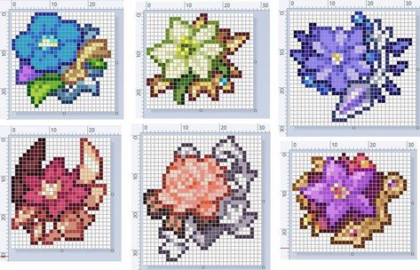 Alpha Patterns Genshin Impact, Genshin Cross Stitch Pattern, Genshin Impact Cross Stitch Pattern, Perler Beads Genshin Impact, Genshin Diy Ideas, Genshin Impact Perler Bead Patterns, Genshin Impact Cross Stitch, Cute Cross Stitch Patterns Free, Genshin Cross Stitch