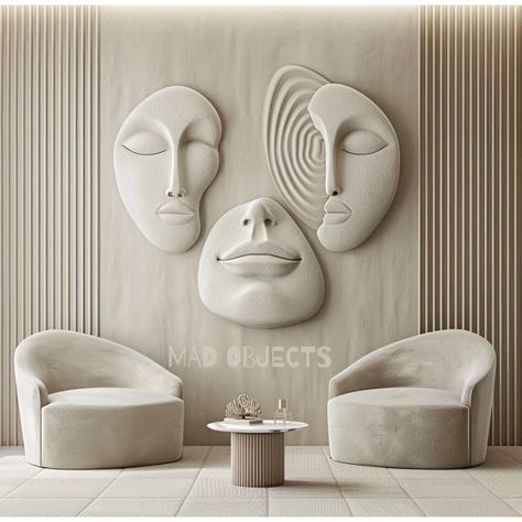 Deep Sata | "Eyes of Emotion: A Trio of Tranquility, Bliss, and Reflection." . . . . #art #mural #sculpture #interiordesign #wabisabi #zen #wallart… | Instagram Mural Sculpture, 3d Wall Art Sculpture, 3d Art Painting, Reflection Art, Minimalist Sofa, Hygge Home, Relief Sculpture, Wall Decor Design, Clay Art Projects