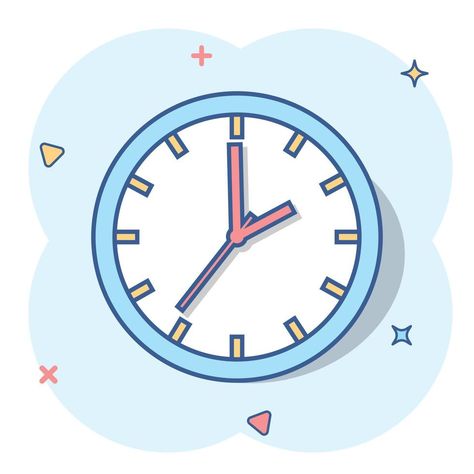 Cartoon clock timer icon in comic style. Time sign illustration pictogram. Watch splash business concept. Time Illustration Clock, Clock Cartoon Image, Clock Illustration Art, Watch Illustration Design, Time Icon Clock, Timer Illustration, Iphone Esthetics, Timer Icon, Cartoon Clock