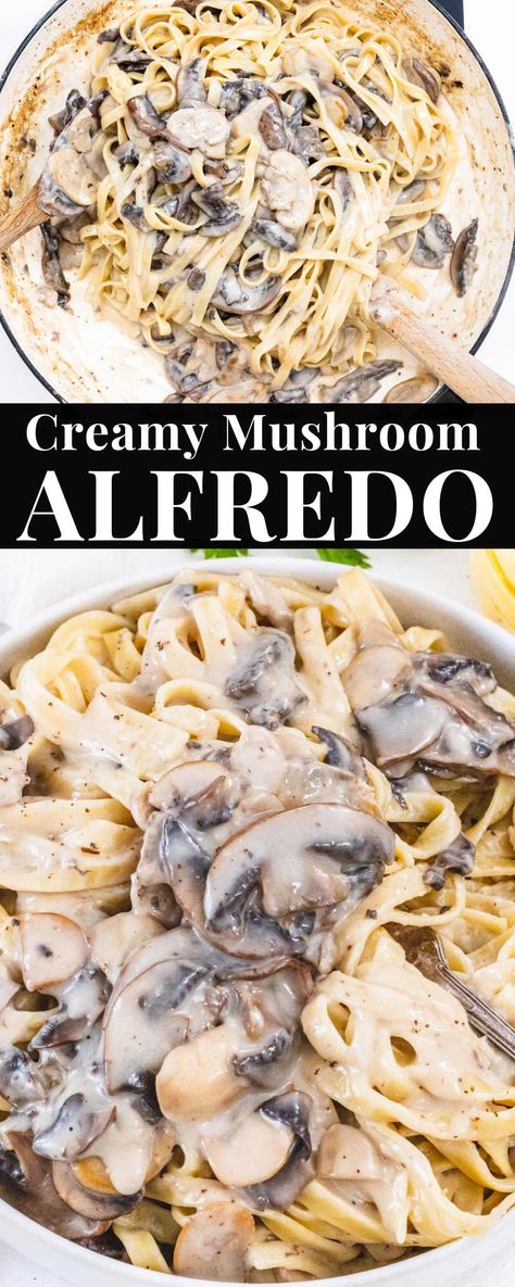 Vegetarian Alfredo Sauce, Fettucini Alfredo Mushroom Recipe, Alfredo Pasta With Mushrooms, Spinach Alfredo Sauce Recipe, Alfredo Sauce With Mushrooms, Healthy Veg Pasta Recipes, Vegetable Fettuccine Alfredo, Vegetarian Mushroom Pasta, Unique Alfredo Recipes