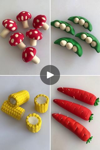 Play Dough Art Ideas, Play Dough Ideas Crafts, Clay Activity For Preschoolers, Easy Playdoh Creations, Simple Play Doh Creations, Things To Make With Play Doh, Play Doh Creations, Playdough Food Creations, Play Doh Ideas