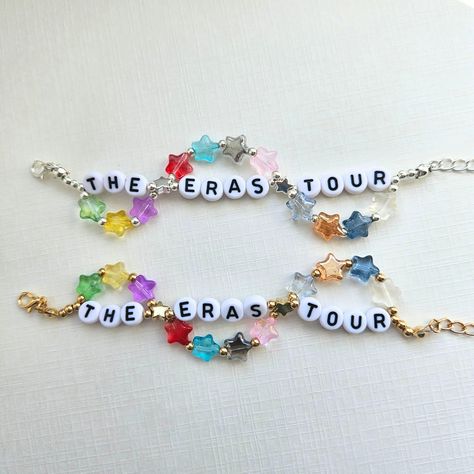 Selling Friendship Bracelets, Taylor Swift Lyrics Friendship Bracelet, Taylor Eras Bracelet, Friendship Bracelet For Boyfriend, Era Bracelet Ideas, Taylor Swift Friendship Bracelet Sayings, Concert Friendship Bracelets, Charm Bracelet Making, Friendship Bracelet Inspiration