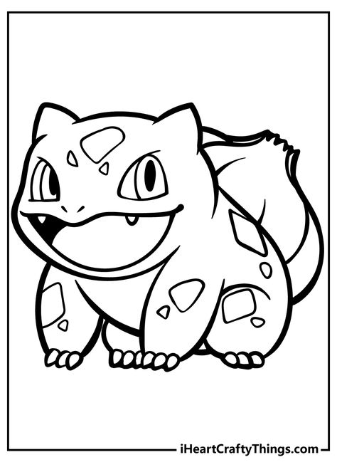 Bulbasaur Coloring Page, Pokemon Coloring Pages Free Printable, Printable Pokemon Coloring Pages, Pokémon Colouring, Coloring Pages Pokemon, Pokemon Coloring Sheets, Pokémon Party, Powerful Pokemon, Pokemon Bulbasaur