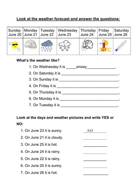 Weather online worksheet for Adults. You can do the exercises online or download the worksheet as pdf. Weather Esl Worksheet, What Is The Weather Like Worksheet, Season And Weather Worksheet, Weather Exercises English, What Is The Weather Like Today, Weather Worksheets 2nd Grade, Weather And Seasons Worksheet, Weather And Clothes Worksheet, Weather Worksheets For Kindergarten