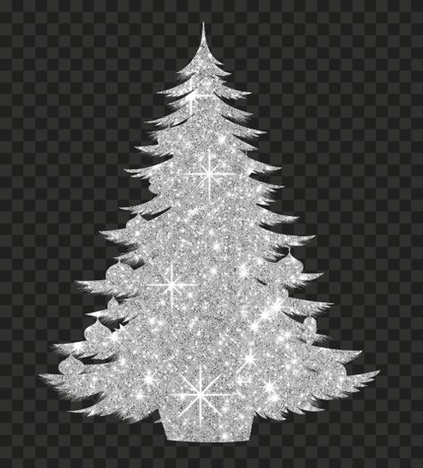 Christmas Tree Silver, Original Background, Baby Dolphins, Xmas Pictures, Christmas Tree Clipart, Silver Christmas Tree, Tree Clipart, Silhouette Png, Paper Cake