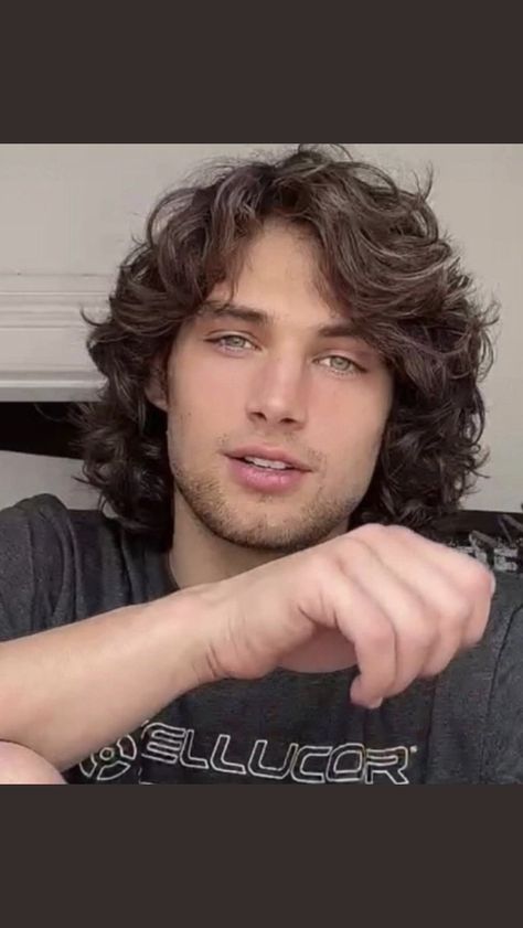 Guys Long Curly Hairstyles, Mens Shaggy Haircut Wavy, Mens Long Layered Haircut Curly, Mens Surfer Hairstyles Curly, Men Shoulder Length Hair Curly, Longer Curly Mens Hair, Male Medium Length Hairstyles Wavy, Guys Curly Haircut Long, Guys Medium Length Hair Wavy