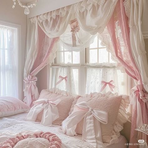 coquetteangelll Kawaii Room Ideas, Dream Bedroom Inspiration, Kawaii Bedroom, Dekorasi Kamar Tidur, Cute Bedroom Decor, Cute Room Ideas, Cozy Room Decor, Pretty Room, Dream Room Inspiration