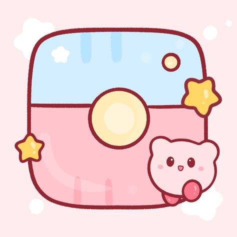 Themes App Icon, App Icon Instagram, Kirby Wallpaper Cute, Kirby Logo, Kirby Iphone Theme, Pink Kirby Icon, Kirby Youtube Icon, Instagram Icon Pink, Kirby App Icons Aesthetic