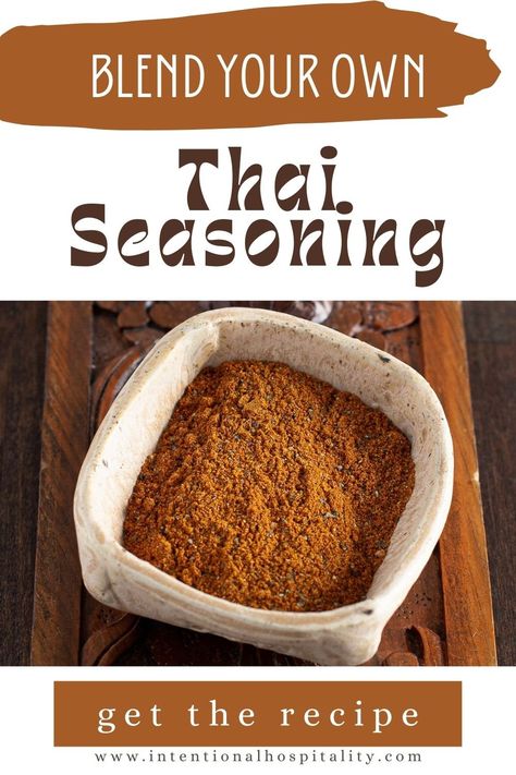 Thai Seasoning Blend, Thai Seasoning, Asian Seasoning, Vegetables Rice, Homemade Dry Mixes, Thai Spices, Dry Rub Recipes, Homemade Spice Mix, Spice Blends Recipes