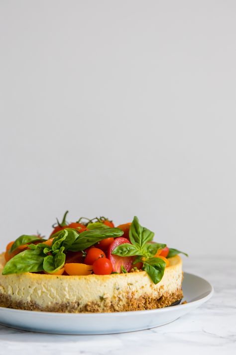 Savoury Cheesecake, Savory Cheesecake, Trip To New York, Lunch Recipe, Savoury Baking, Ginger Recipes, Savory Pie, Win A Trip, Tomato Basil