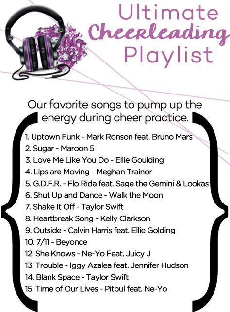 Cheerleading Playlist, Cheer Stretches, Cheerleading Tips, Cheer Music, Cheerleading Workouts, Cheer Hacks, Cheer Tryouts, Youth Cheer, Cheerleading Quotes