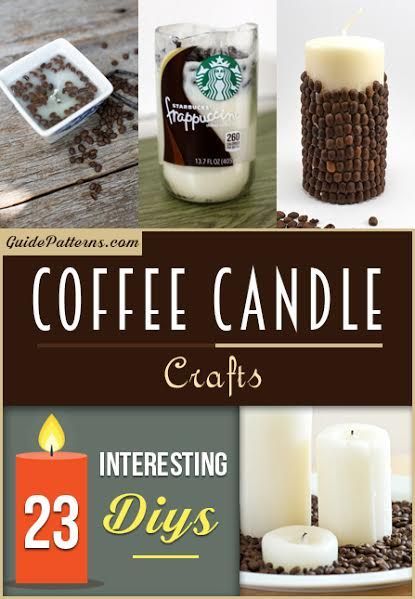 Coffee Candle Crafts: 23 Interesting DIYs – Guide Patterns Diy Coffee Candle How To Make, Coffee Bean Candle Holder, Diy Coffee Scented Candle, Coffee Grounds Candle, Pallet Candle, Diy Coffee Candle, Coffee Mason Jar, Coffee Cup Candles, Coffee Bean Candle