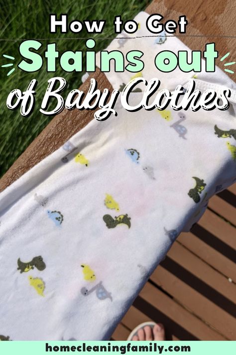 If you find yellow stains on stored baby clothes, then you’ll love this easy tutorial on how to get stains out of baby clothes that have been in storage. These tips will help you get your baby’s clothes clean of those old stubborn stains. Check it out! Baby Stain Remover, White Baby Clothes, Remove Yellow Stains, Baby Stains, Stain Remover Clothes, Diy Stain Remover, Old Baby Clothes, Storing Baby Clothes, Baby Detergent