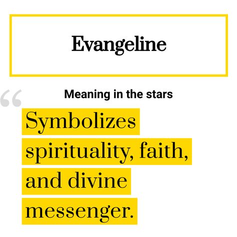 Meaning of the name Evangeline With Meaning, Names With Meaning, Meant To Be, Spirituality