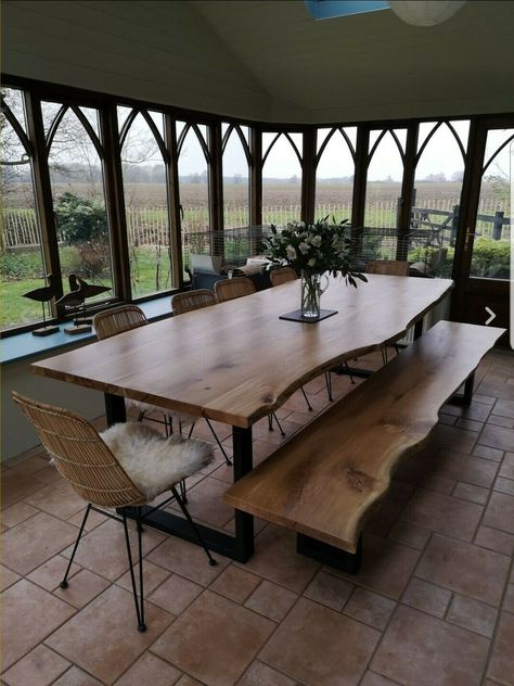 Unique Wood Kitchen Table, Large Wood Table Dining Rooms, Oak Wood Table Dining Rooms, Rough Wood Dining Table, Big Wooden Dining Table, Large Wood Dining Table, Solid Wood Dining Table Modern, Raw Wood Dining Table, Wood Dining Table With Bench