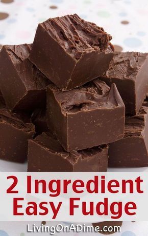 2 Ingredient Easy Fudge Recipe-Gluten Free 2 Ingredient Fudge, Christmas Candy Easy, Easy Christmas Candy Recipes, Easy Fudge, 2 Ingredient Recipes, Two Ingredient, Fudge Recipes Easy, Homemade Fudge, Fudge Easy