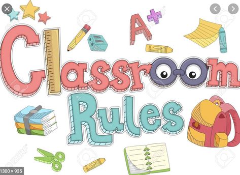 Kindergarten Classroom Decor, Prek Classroom, Rules For Kids, Class Rules, Classroom Procedures, School Wall Art, Positive Learning, School Rules, Classroom Labels