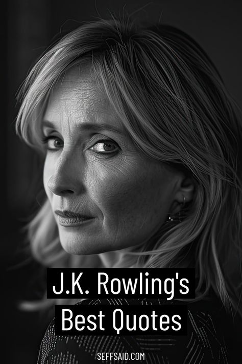 Enjoy this compilation of J.K. Rowling's most uplifting and thought-provoking quotes. via @SeffSaid Quotes By Famous People Wise Words, Inspirational Quotes By Famous People, Quotes From Famous People, Rowling Quotes, Provoking Quotes, Famous Inspirational Quotes, Celebrity Quotes, Thought Provoking Quotes, J K Rowling