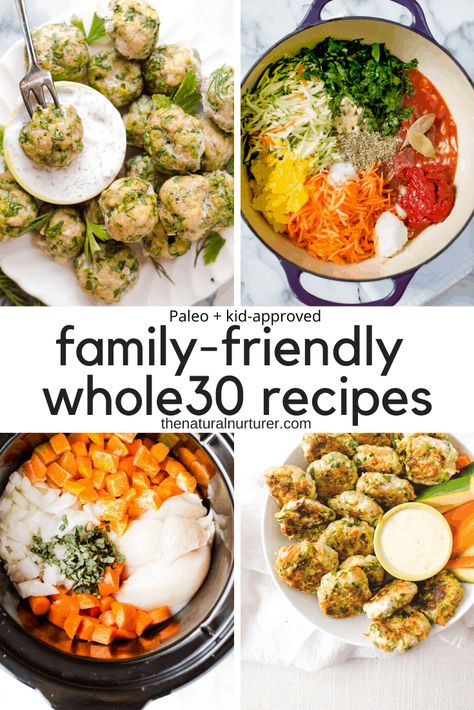 If you're looking for easy, simple Whole30 compliant recipes that the whole family will love, then this is for you! These are the BEST family-friendly Whole30 recipes there are! #whole30recipes #healthyfamily #Paleorecipes #healthykds #veggieloaded #glutenfree #whole30familyfamily #januarywhole30 Whole 30 Dinner, Whole 30 Crockpot Recipes, Aldi Shopping List, Paleo Kids, Whole 30 Lunch, Delicious Chicken Salad, Whole 30 Meal Plan, Easy Whole 30 Recipes, Paleo Dishes