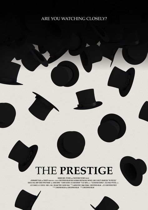 🎩 Step into the world of illusion with our Minimal Movie Poster for The Prestige! 🔮 This elegant design captures the enigmatic essence of Christopher Nolan's masterpiece. A must-have for fans of magic, mystery, and minimalist art. 🖼️ Explore more minimalist movie posters for your collection! 🌟 #ThePrestige #ChristopherNolan #MinimalistPoster #MagicMovies #MoviePoster #MinimalistDesign #CinemaArt Minimalist Movie Posters, Nolan Film, Newcastle Australia, Beloved Movie, Cinema Art, Film Poster Design, Minimal Movie Posters, Minimal Poster, Poster Series