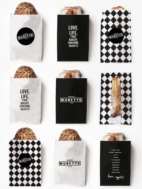 Supermarket Branding, Sandwich Packaging, Layout Editorial, Bread Packaging, Bakery Bags, Bread Shop, Bakery Branding, Bakery Packaging, Food Branding