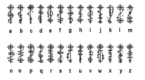 Vulcan Alphabet, Vulcan Script, Ciphers And Codes, Star Trek Tattoo, Ancient Letters, Fictional Languages, Ancient Alphabets, Different Alphabets, Alphabet Tattoo Designs