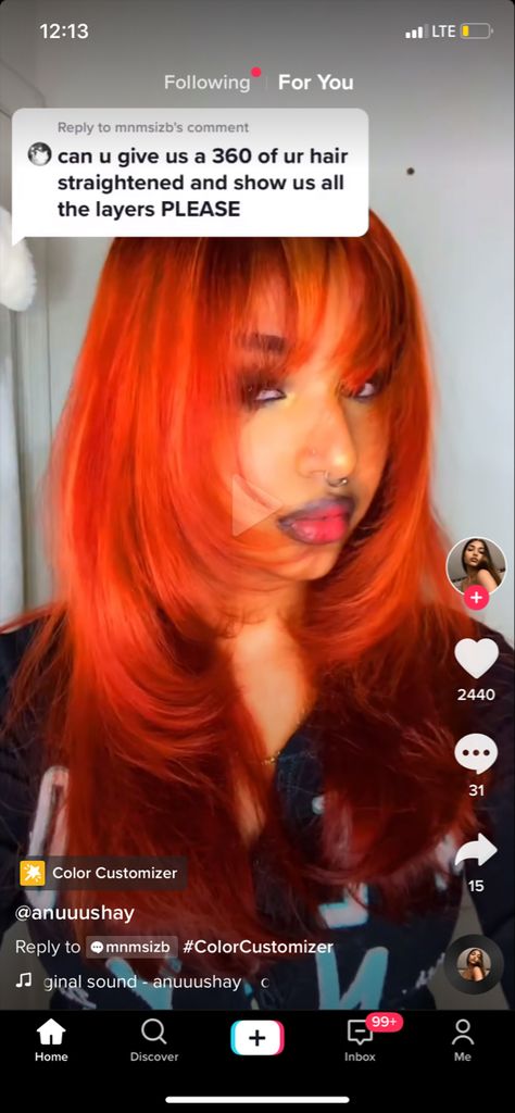 Red Sew In With Bangs, Black Women Red Hair, Layered Hair Bangs, Red Hair Black Women, Black Woman Red Hair, Women Red Hair, Bangs Black Women, Red Hair Ginger, Red Hair With Bangs