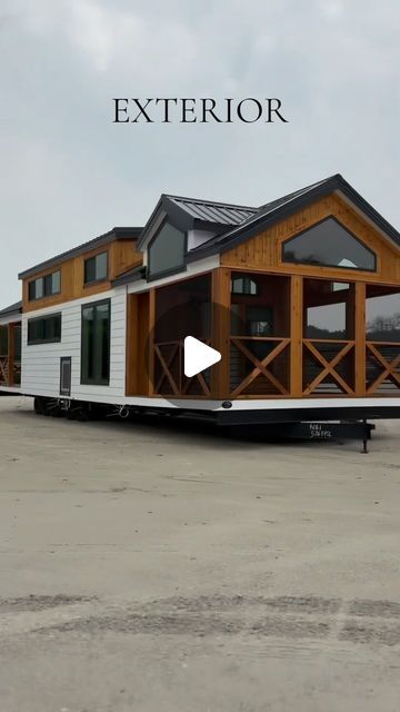 Platinum Park Model RV’s on Instagram: "This absolutely stunning 🤍TUMBLEWEED🤍 is heading to a new tiny home community: The Village-Fredericksburg, TX!📍  If you are looking for a vaction home in prime Texas Hill Country, this could be your home away from home! 👀  Here is their website to give you all more information! 👇👇👇👇👇👇 https://www.thevillage-fredericksburg.com/  #platinumcottages #tinyhome #cottagecore #modernhousedesign" Ranch Tiny House, Park Home Interiors, Larger Tiny Homes, Small Living Spaces Layout, Luxury Trailer Homes, Small House In Woods, Tiny Home Community Layout, Park Model Homes Floor Plans, Mini Mansions Homes