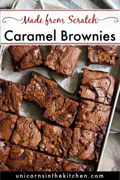 Homemade Caramel Brownies, Brownies With Caramel, Caramel Brownies Recipe, Chocolate Caramel Brownies, Multicultural Recipes, Fudgy Chocolate Brownies, Pinterest Food, Brownies Recipe Homemade, Homemade Caramel Sauce