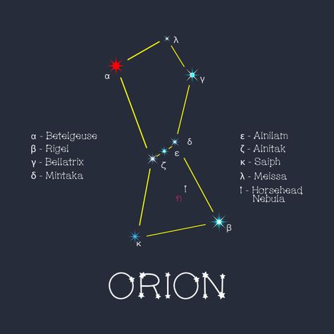 Astrological Tattoos, Orion Tattoo, Star Constellation Tattoo, Constellation Orion, Orion's Belt, Orion Constellation, Astronomy Facts, Astronomy Constellations, Astrology Planets