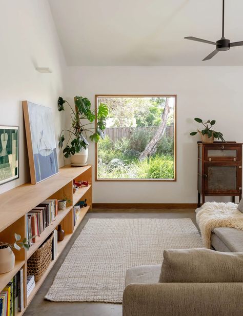 Valley House Swedish Living Room Scandinavian Style, Shared Living Room, Bungalow Interior Ideas, Picture Window, Cosy Bedroom, Landscape Architects, The Design Files, Sustainable Home, Lounge Room