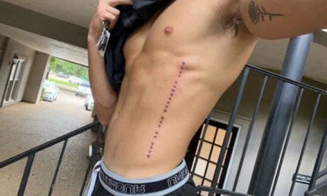 Tattoo Designs Men Ribs, Patch Work Tattoo Leg, Man Shoulder Tattoo, Take The Risk Tattoo, Men S Tattoo Chest, Lettering Tattoo Men, Side Ribs Tattoo, Abdomen Tattoo Men, Back Tattoo Men Ideas