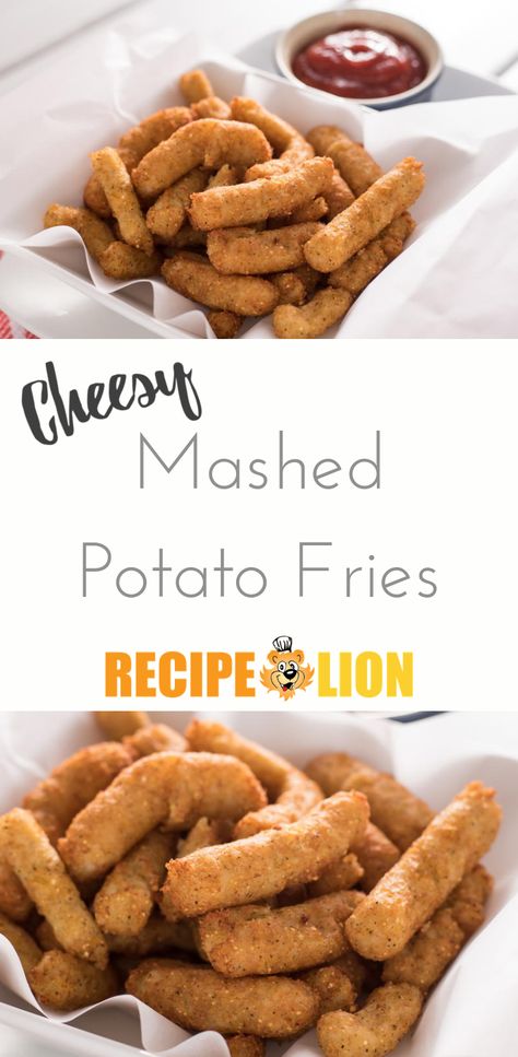 These mashed potato fries are the indulgent party appetizer you didn't know you needed! French Fries From Mashed Potatoes, Fried Mashed Potatoes Fries, Mash Potato French Fries, Mash Potato Fries, Mashed Potato French Fries, Mashed Potato Fries Recipe, Mashed Potatoes Fries, Mashed Potato Fries, Carnival Recipes