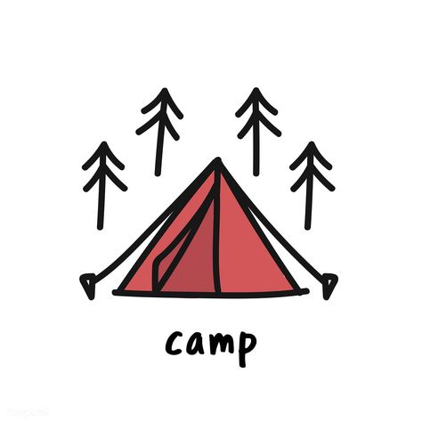 Tent Drawing, Logo Camping, Camp Icon, Camping Logo, Camping Drawing, Forest Vector, Camping Forest, Camping Icons, Camp Logo