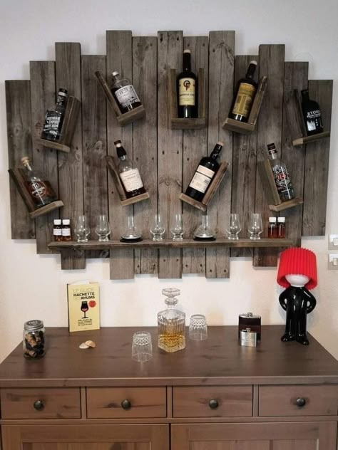 Home Bar Design, Diy Home Bar, Home Bar Designs, Bar Designs, Diy Storage Cabinets, Diy Bar, Wood Furniture Diy, Basement Bar, Repurposed Furniture Diy