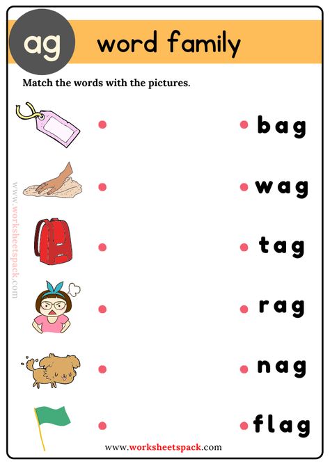 Short A Family Words Worksheet, Read And Match Cvc Words, Ag Cvc Words Worksheets, Ag Family Words Worksheet, Ag Words Worksheets, Ad Words Worksheets, Ag Family Words, Ag Worksheets, Ag Word Family