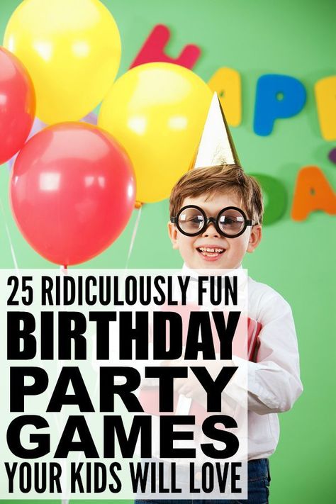 If you're organizing a birthday party for your little one and need help finding the perfect games for kids to keep your guests happy, this collection of 25 ridiculously fun birthday party games for kids is a great place to start! There are so many fabulous birthday ideas for all ages in this list, and these games make great boredom busters for cold winter days! Fun Party Games For Kids, Fun Birthday Party Games, Fun Games For Girls, Birthday Games For Kids, 25 Birthday, Games Birthday, Kid Games, Birthday Party Games For Kids, Slumber Party Games