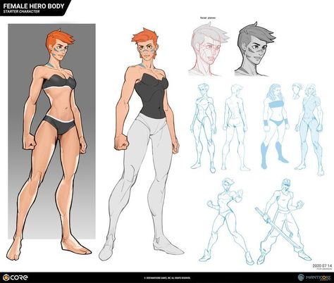 Girl Anatomy, Drawing Body Poses, Character Model Sheet, Character Design Sketches, Design Illustrations, Game Character Design, Figure Drawing Reference, Character Design Animation, Body Poses