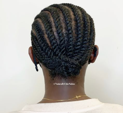 Flat Twist Low Bun Natural Hair, Flat Twist Updo Natural Hair Short, Easy Flat Twist Hairstyles, Flat Twist Updo Bun, How To Flat Twist Natural Hair, Flat Twist Low Bun, Flat Twist Cornrows, Flat Twist Bun, Braided Low Bun