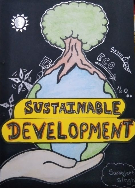 FRONT PAGE DESIGN FOR SUSTAINABLE DEVELOPMENT PROJECT MADE BY SARABJEET SINGH Project File On Sustainable Development, Project On Sustainable Development Cover Page, Sustainable Agriculture Poster, Sustainable Development Cover Page, Sst Front Page Design Idea, Project On Sustainable Development, Sustainable Development Poster Drawing, Sustainable Development Projects Class 10, Sst Project Ideas