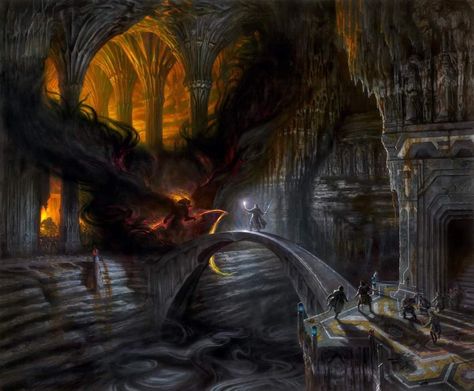 Khazad Dum, Donato Giancola, Middle Earth Art, Lotr Art, Art Articles, Fellowship Of The Ring, Dark Art Illustrations, Jrr Tolkien, Fantasy Series