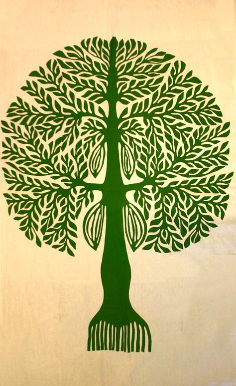 So, this tree of life might have 2 sets of ovaries but I still like it. Roots Illustration, Tree Of Life Images, Wise Tree, Ajrakh Prints, Tree Logos, Indian Folk Art, Taste The Rainbow, Tree Illustration, Paint Print