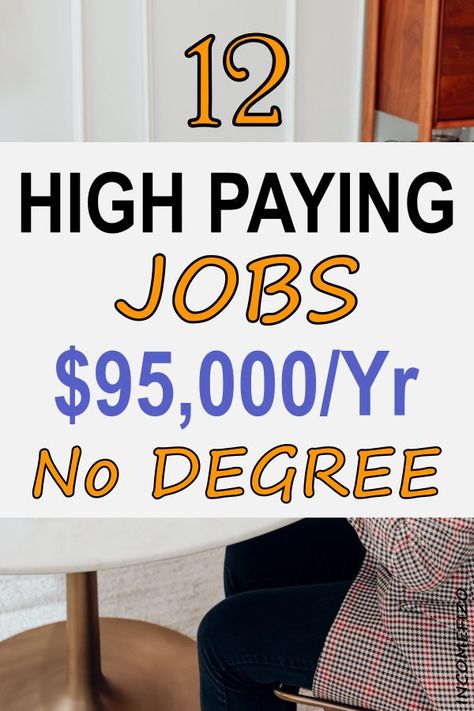 Jobs Without A Degree, High Paying Careers, Online Jobs For Moms, Good Paying Jobs, Jobs For Women, Company Job, Jobs For Teens, High Paying Jobs, Job Career