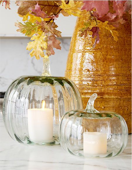 Glass Pumpkin Centerpiece, Pumpkin Tablescape, Fall Girl, Homes Decor, Harvest Decor, Thanksgiving Tablescape, Fall Festivities, Faux Pumpkins, Fall Deco